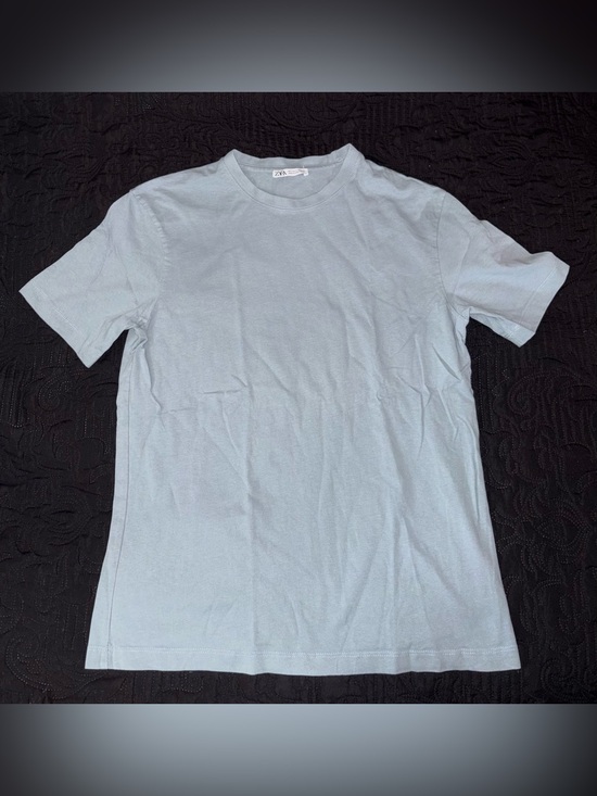 Zara Other - Zara Men Light Blue Crew Neck T-Shirt Size Small